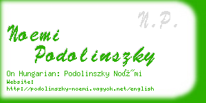 noemi podolinszky business card